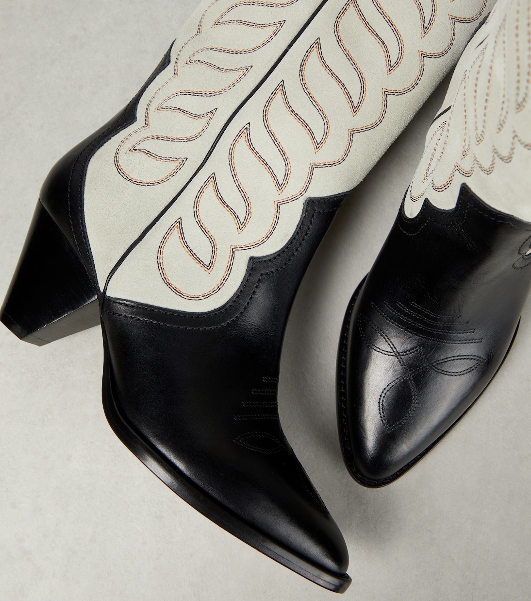 Bottines santiags Liela en cuir et daim | Isabel Marant