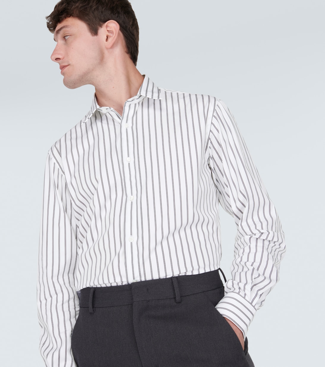 Camisa de algodón a rayas | Ralph Lauren Purple Label