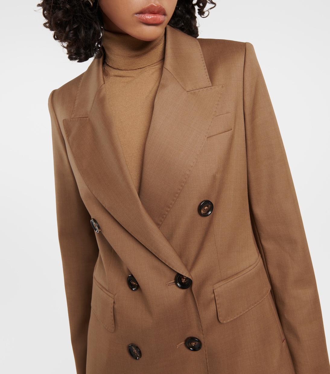 Double-breasted wool twill blazer | Max Mara
