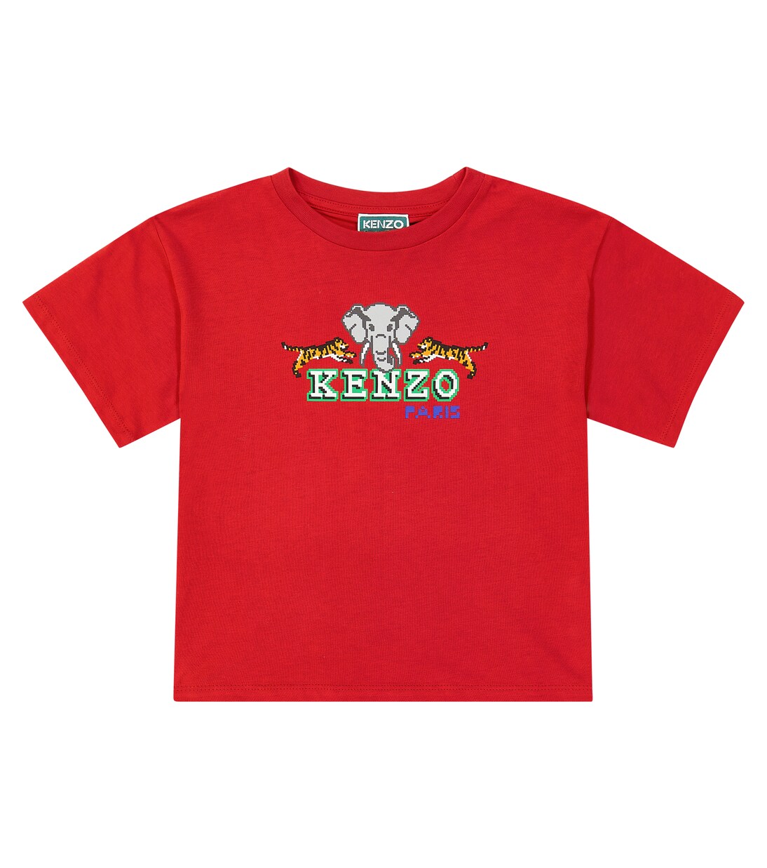 T shirt in jersey di cotone con logo in Rosso Kenzo Kids Mytheresa