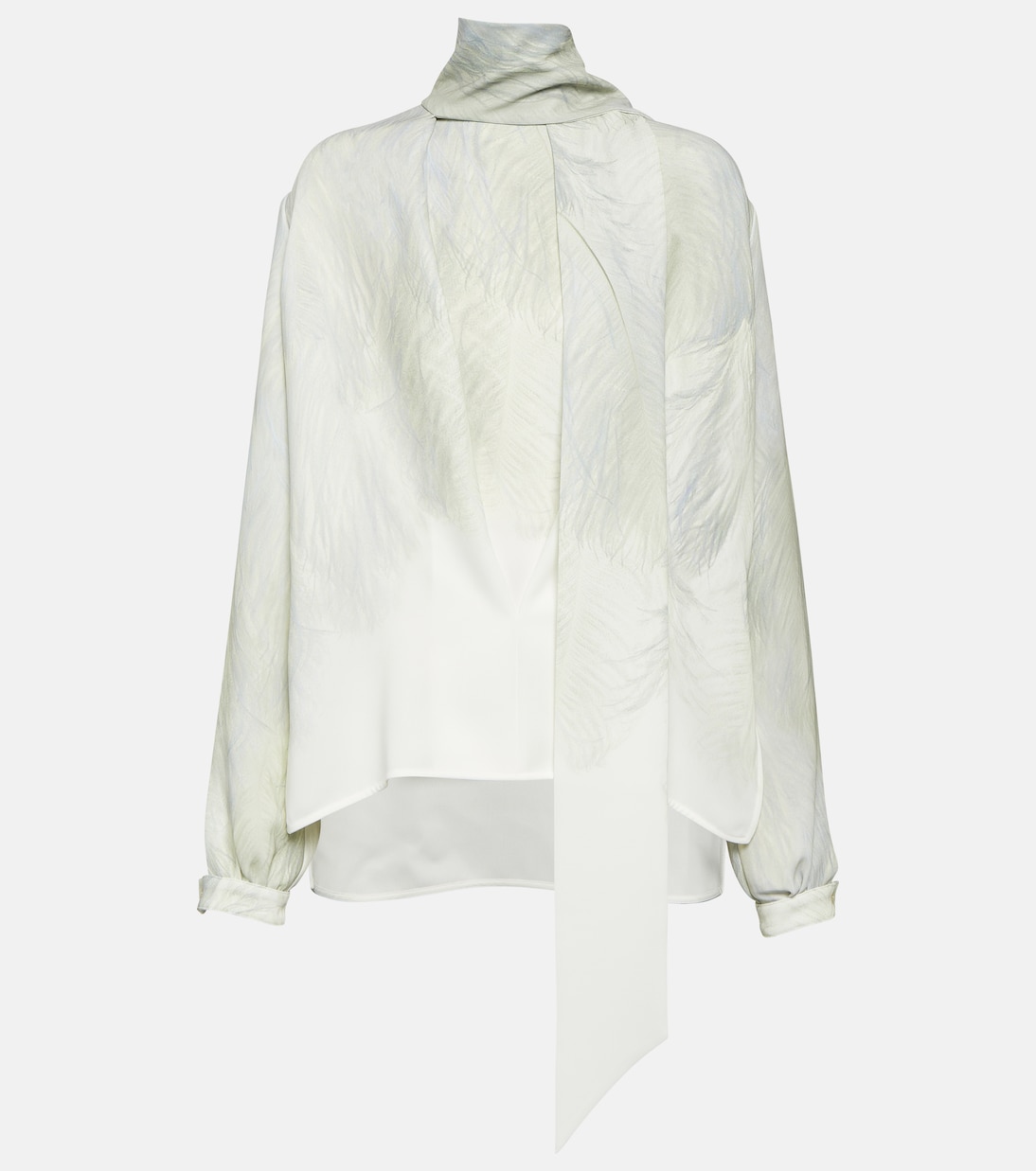 Blusa in raso con foulard | Victoria Beckham