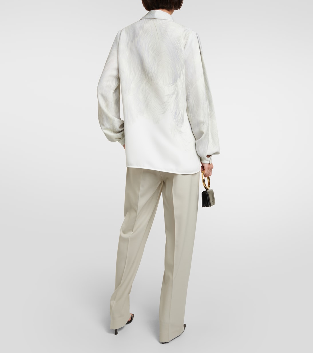 Blusa in raso con foulard | Victoria Beckham