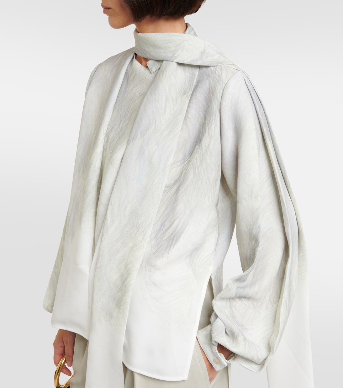 Blusa in raso con foulard | Victoria Beckham