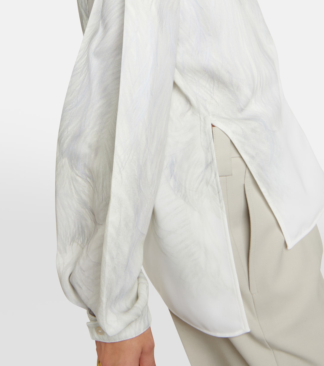 Blusa in raso con foulard | Victoria Beckham