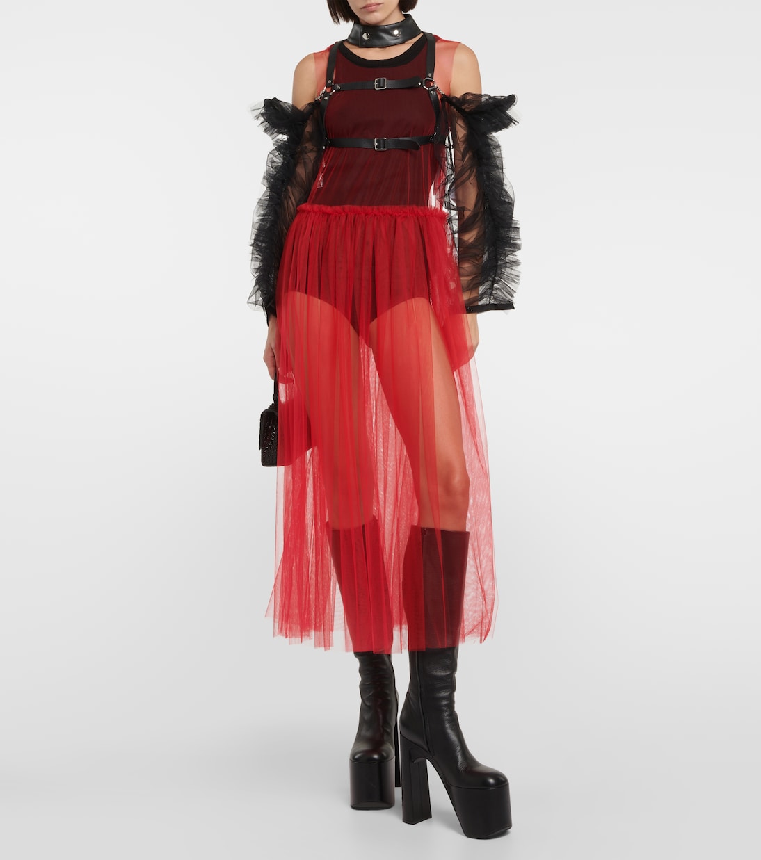 Maxikleid aus Tüll | Noir Kei Ninomiya