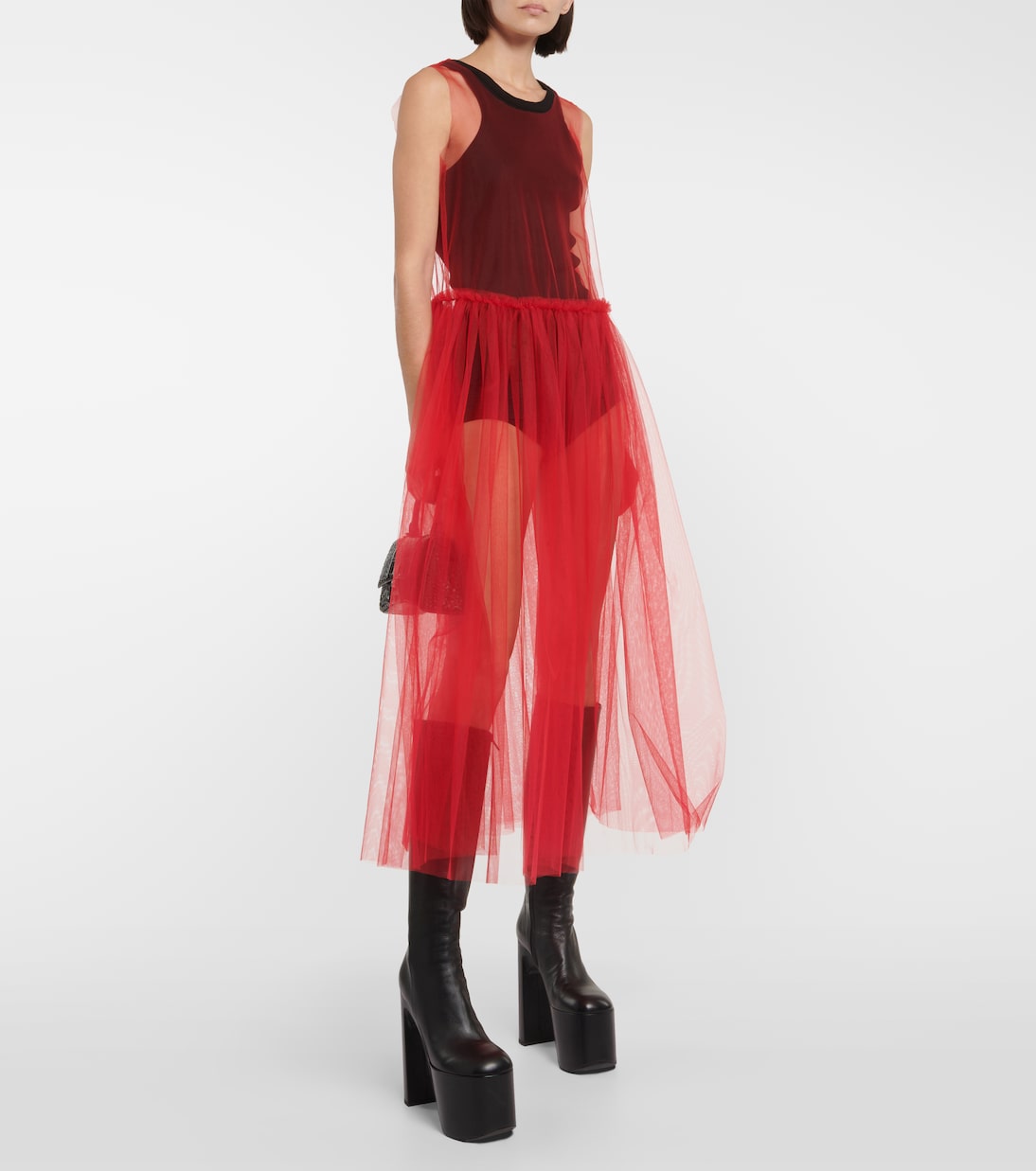 Maxikleid aus Tüll | Noir Kei Ninomiya