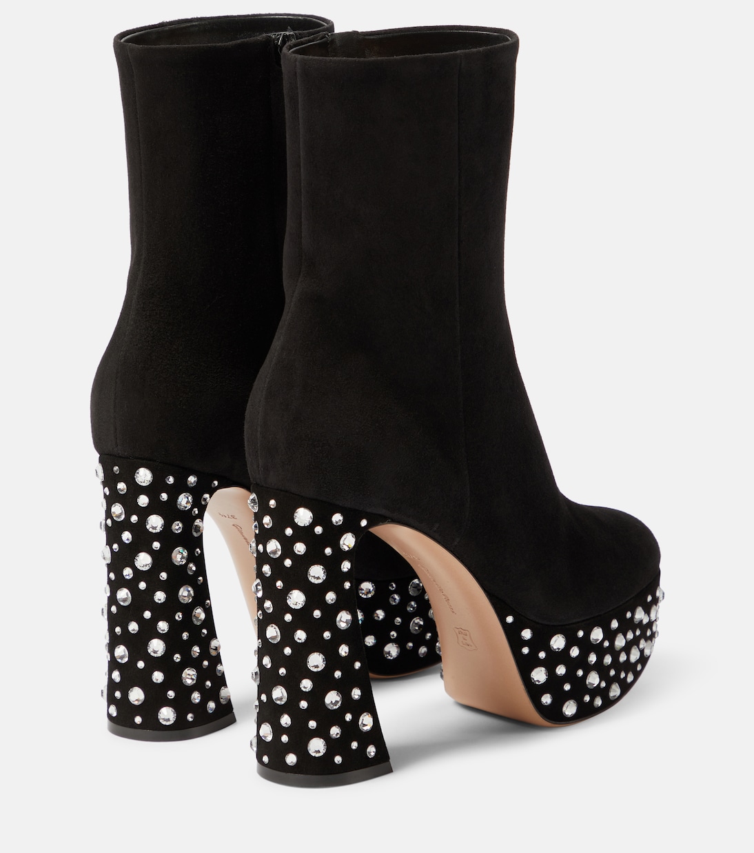Stivaletti Crystal Holly in suede con plateau | Gianvito Rossi