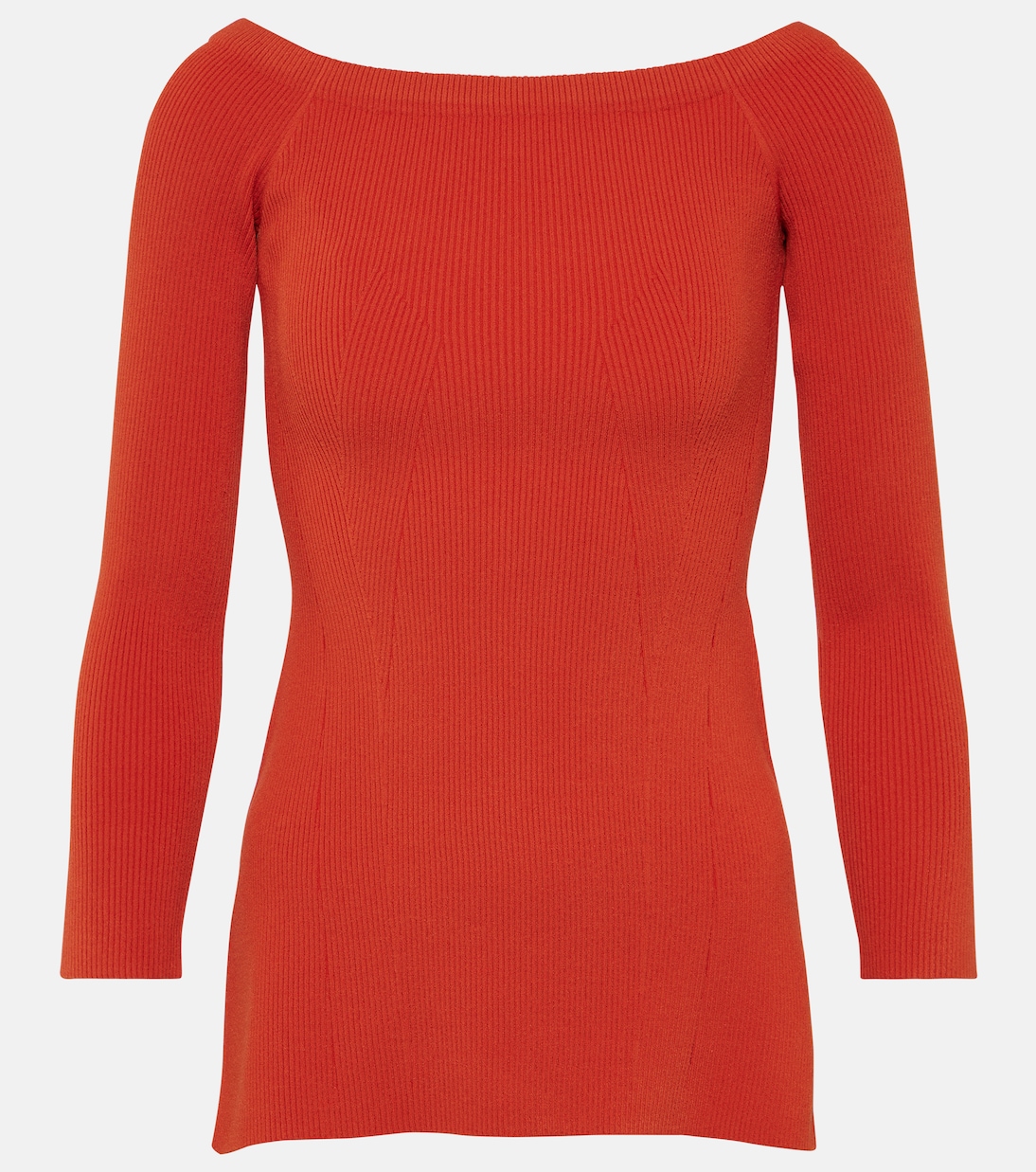 Derick ribbed-knit off-shoulder sweater | Veronica Beard