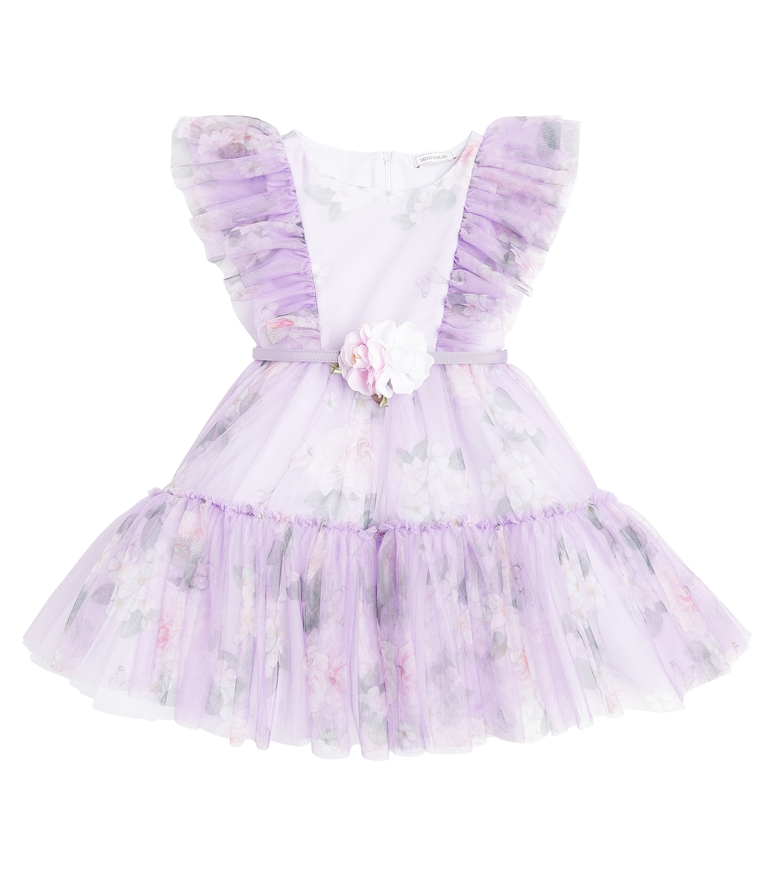 Abito in tulle con stampa floreale | Monnalisa