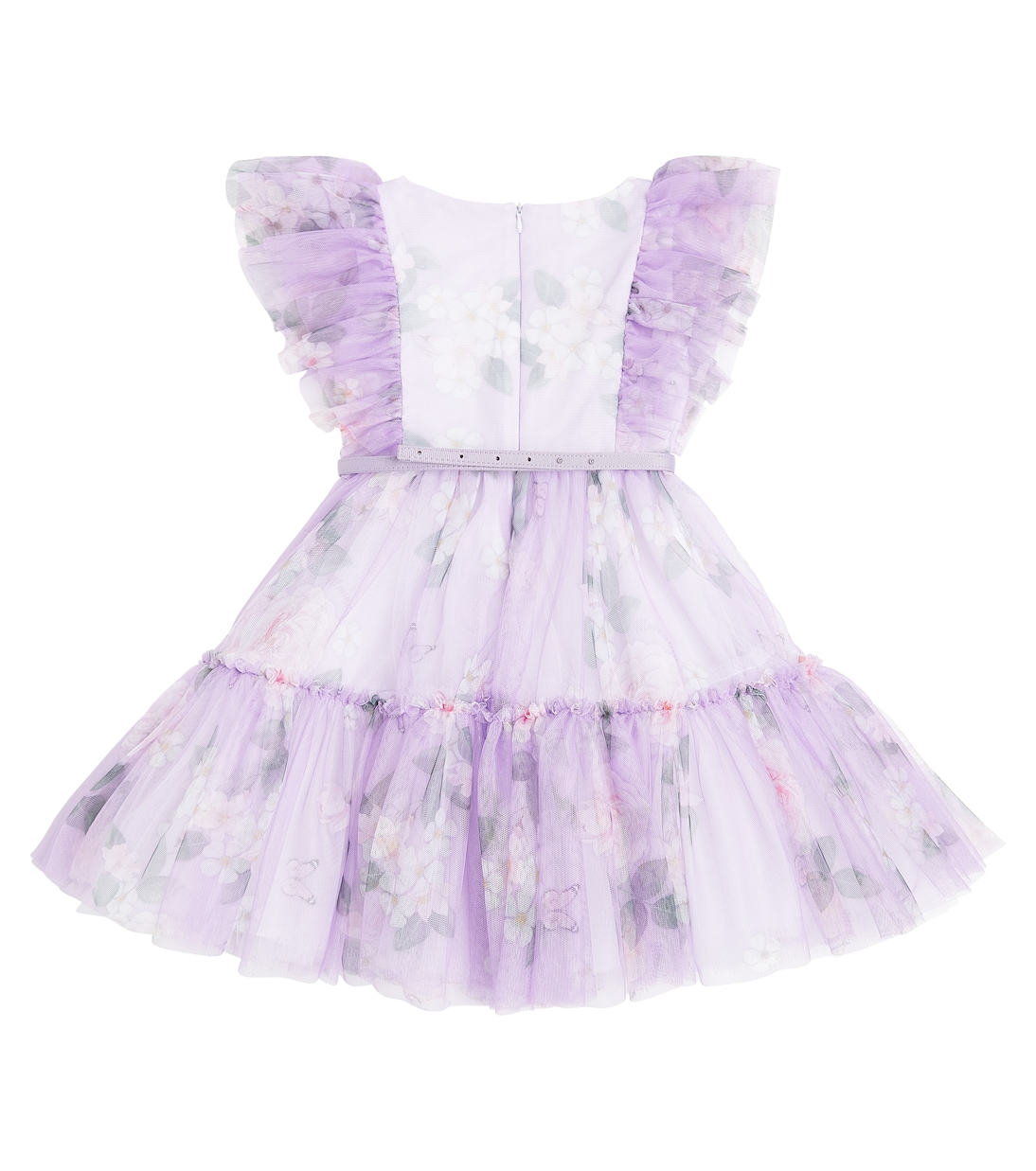 Abito in tulle con stampa floreale | Monnalisa