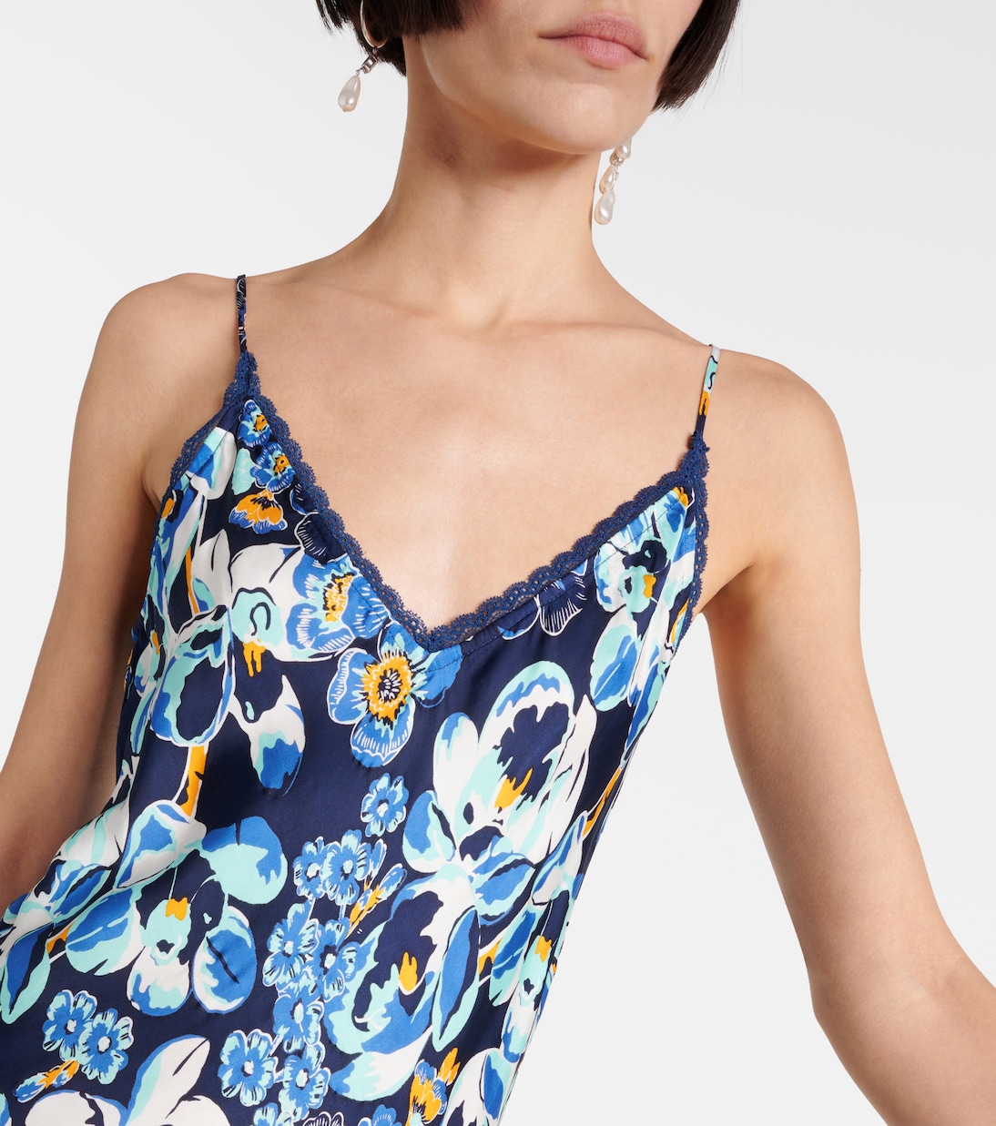Abito sottoveste con stampa floreale | Poupette St Barth