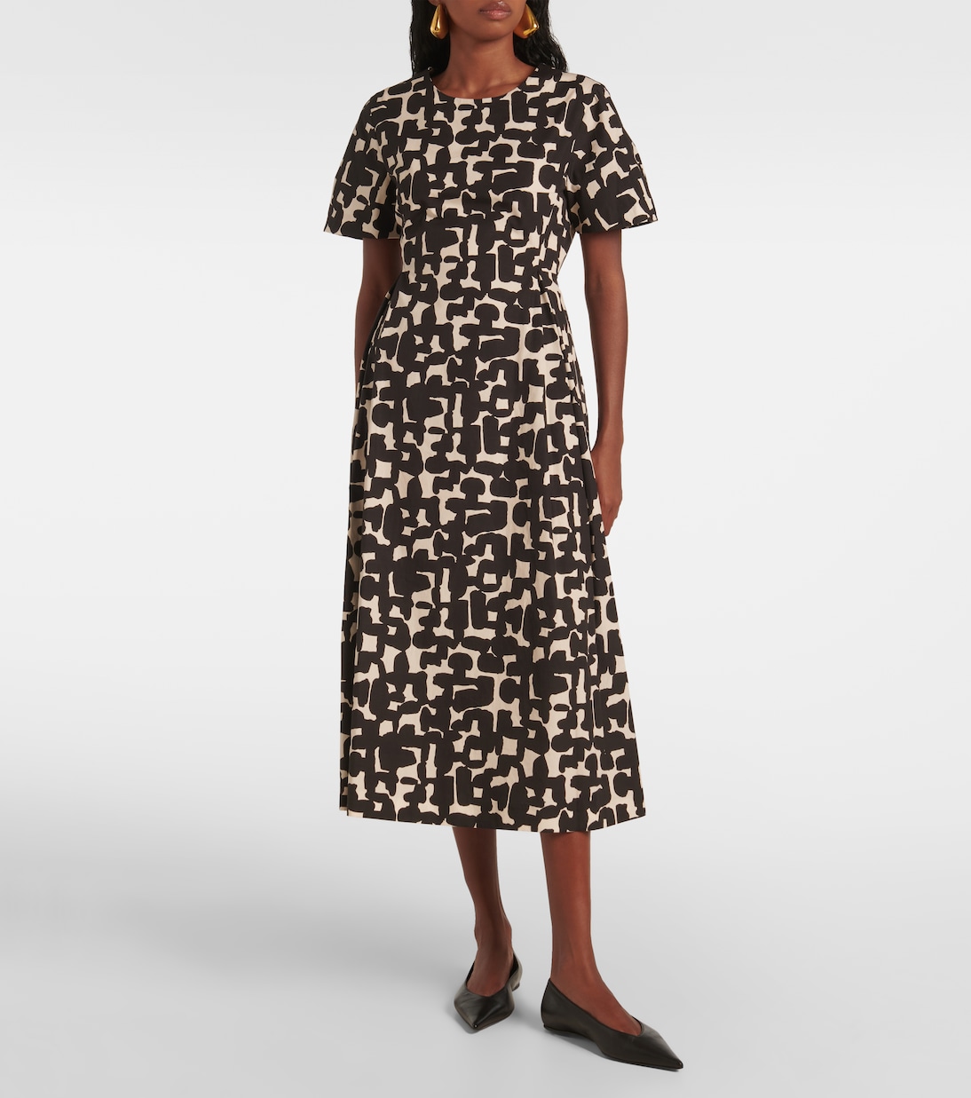 Callas printed cotton poplin midi dress | 'S Max Mara