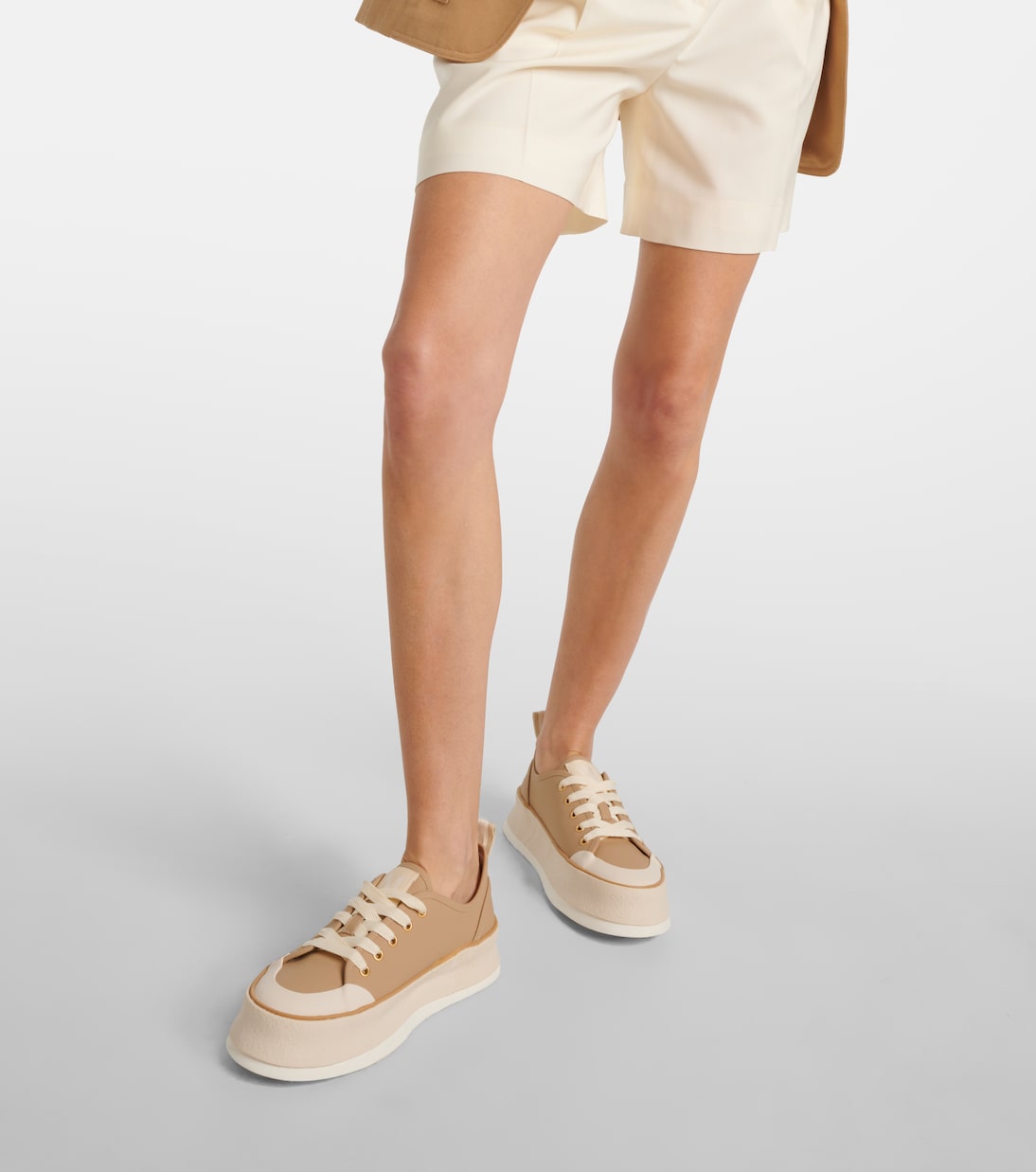 Leather platform sneakers | Max Mara