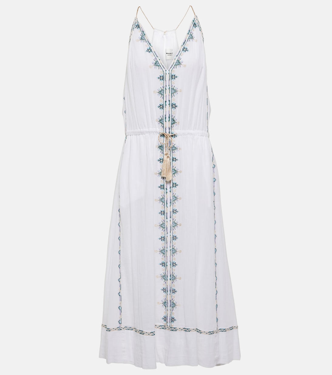 Siana embroidered cotton midi dress in white Marant Etoile Mytheresa