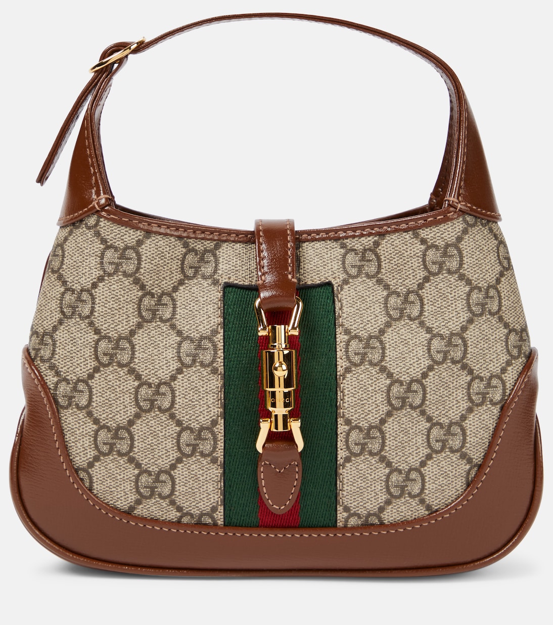 Gucci Jackie 1961 canvas shoulder bag in brown Gucci Mytheresa