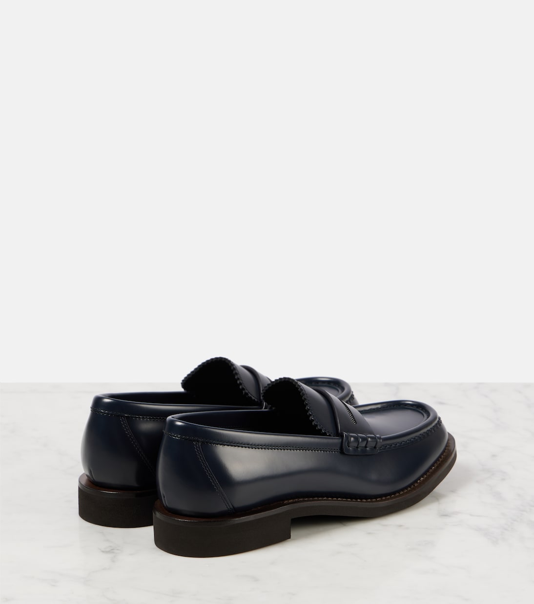 Mocassini in pelle con monili | Brunello Cucinelli