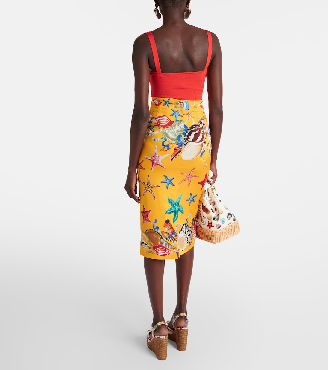 Midirock Capri aus einem Seidengemisch | Dolce&Gabbana