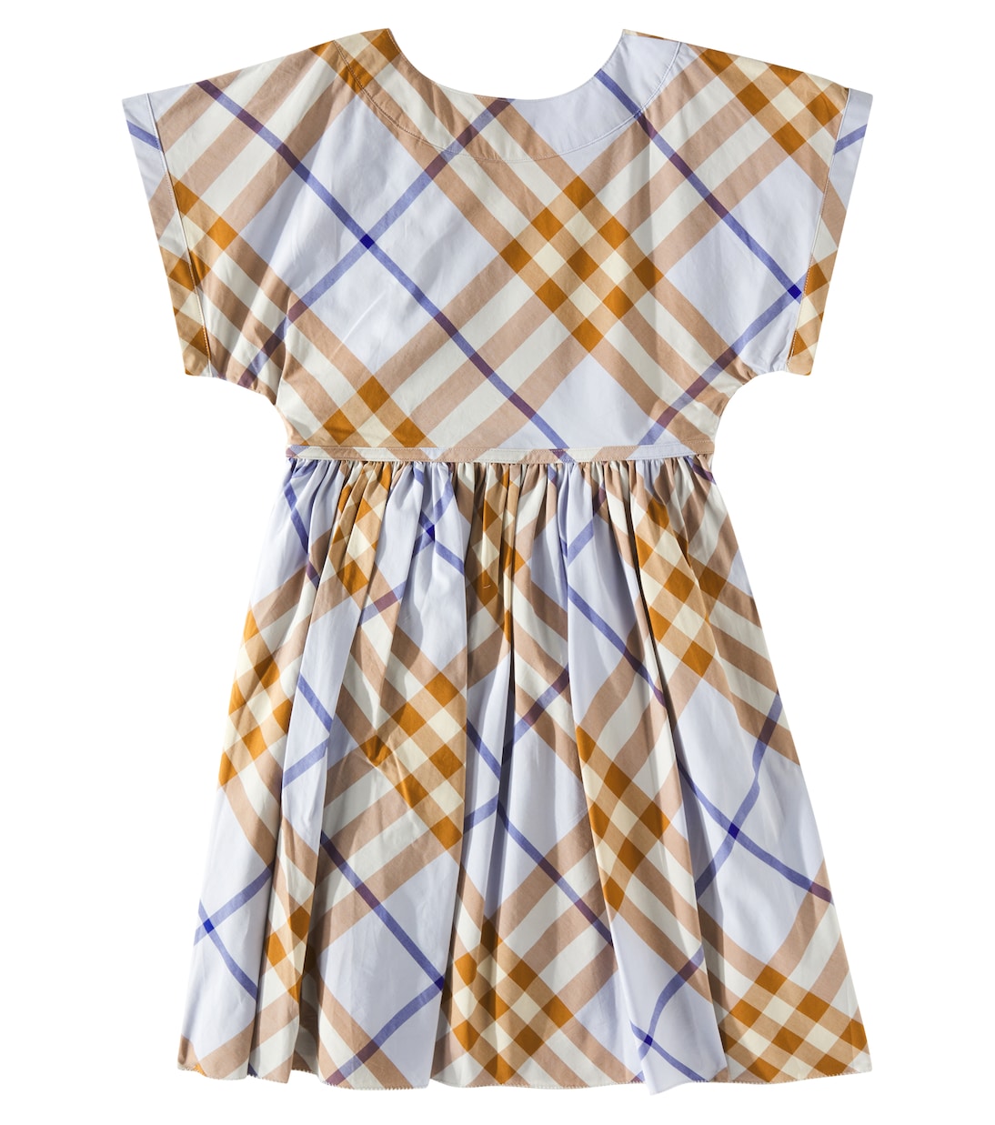 Vestido de algodón con Burberry Check | Burberry Kids