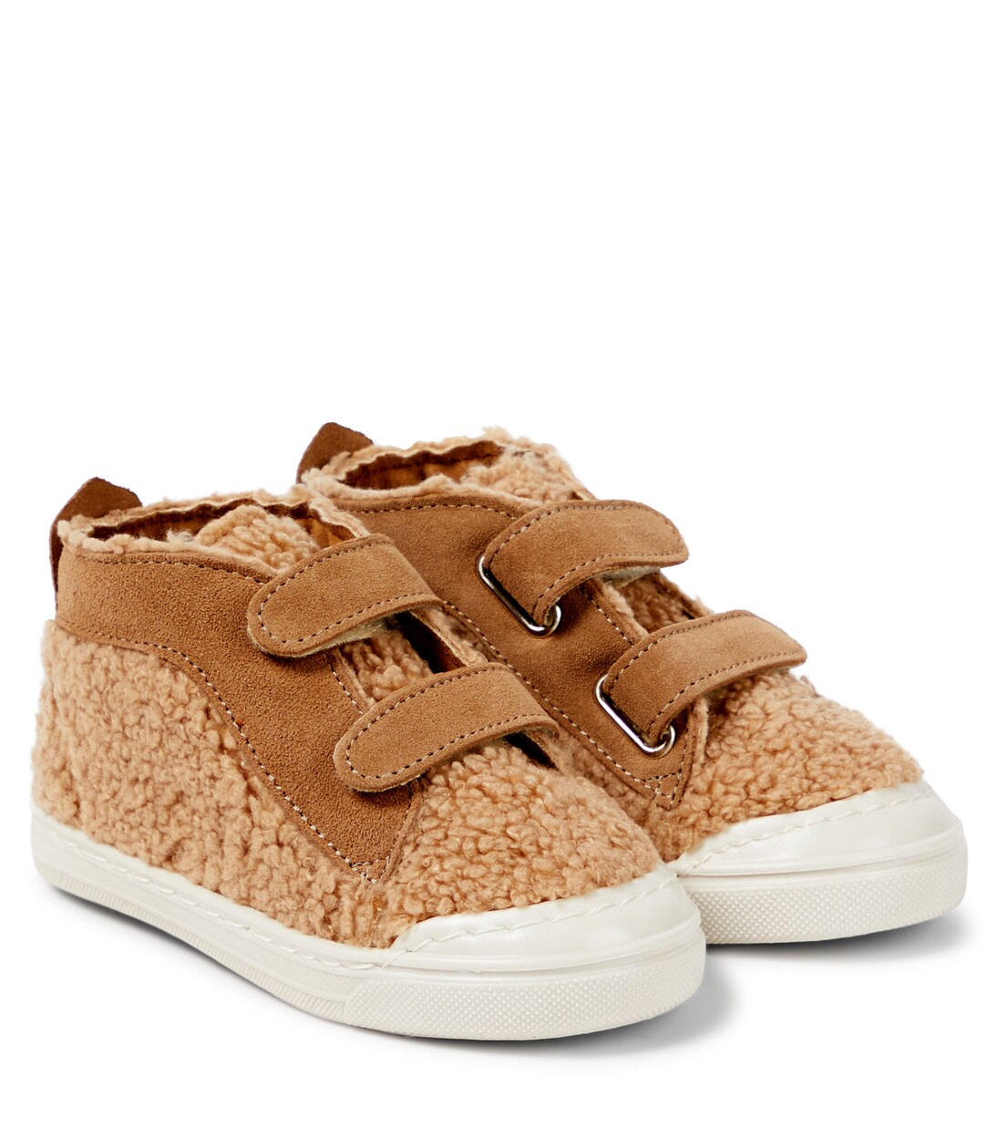 Sneakers in teddy e pelle | Il Gufo