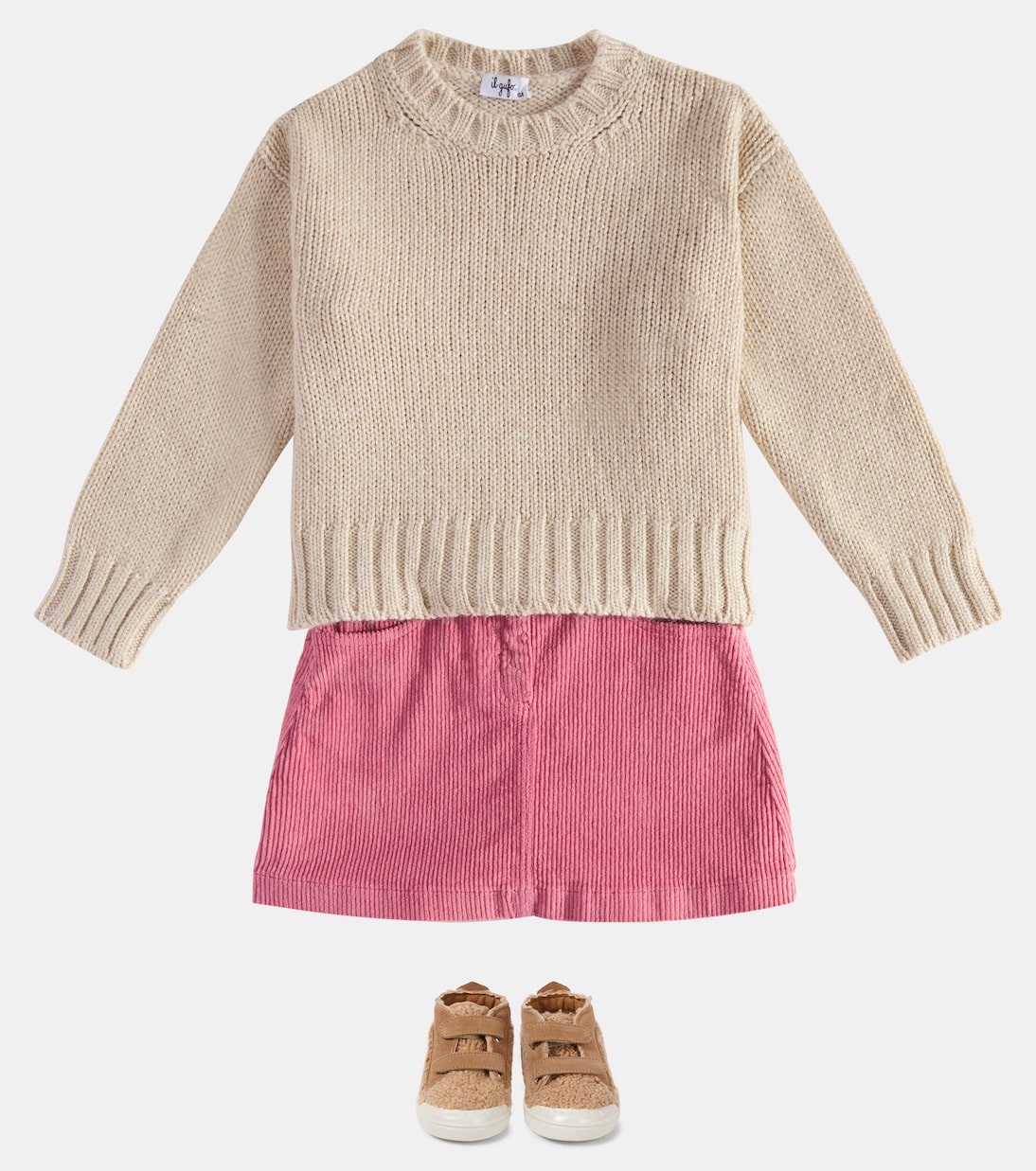 Sneakers in teddy e pelle | Il Gufo
