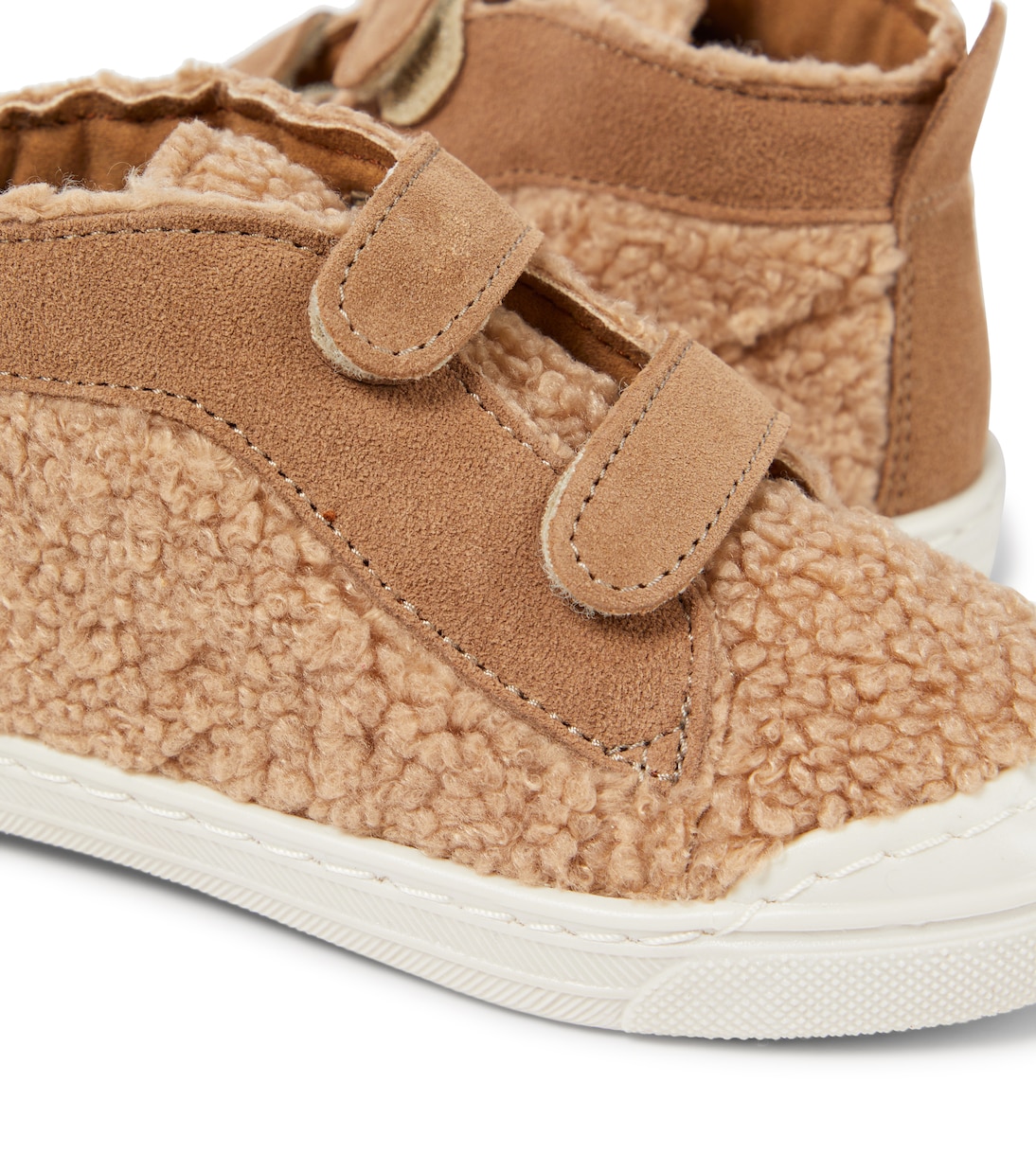 Sneakers in teddy e pelle | Il Gufo