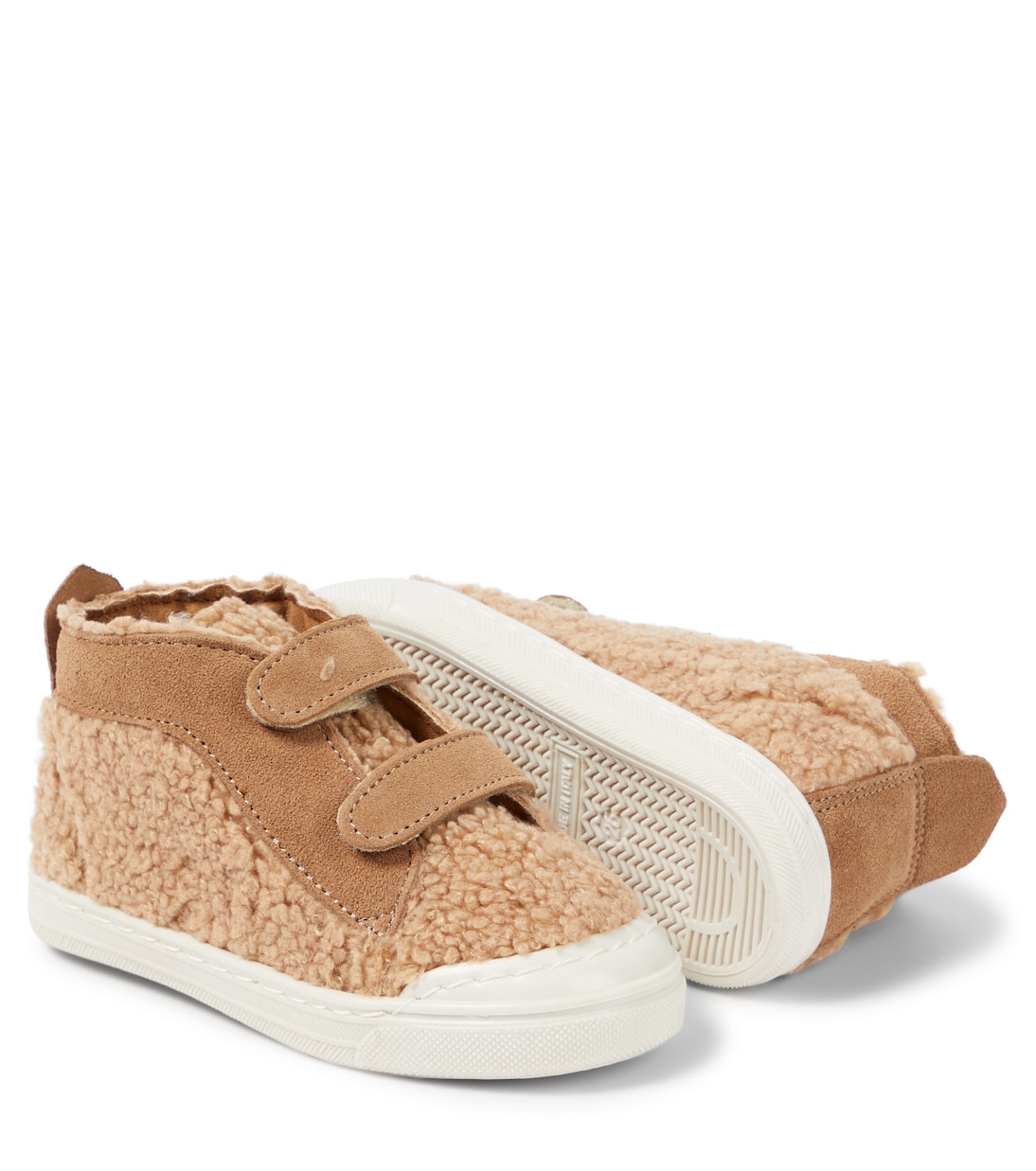 Sneakers in teddy e pelle | Il Gufo