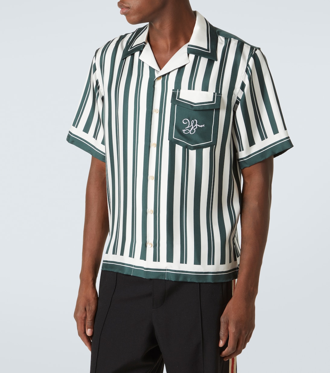Camicia da bowling June in seta a righe | Wales Bonner