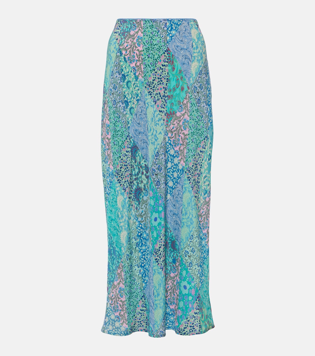 Falda midi Ardith de seda | Rixo