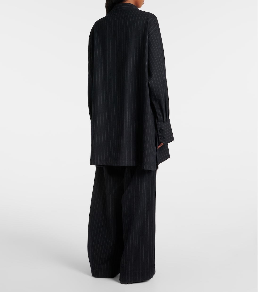 Chemise rayée en laine mélangée | Plan C