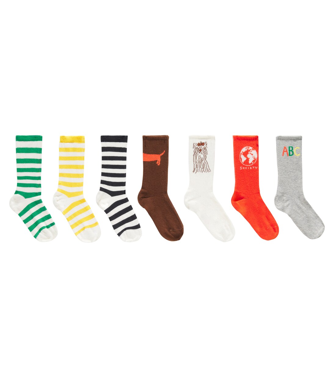 Set de de 7 calcetines de mezcla de algodón | Mini Rodini