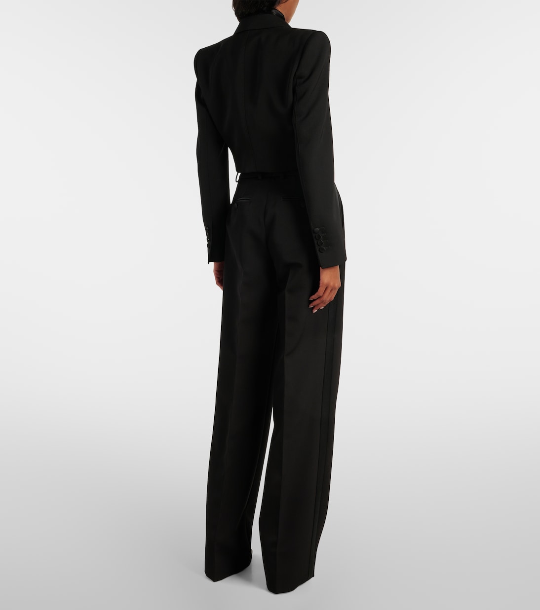 Pantaloni a gamba larga in lana e seta | Dolce&Gabbana