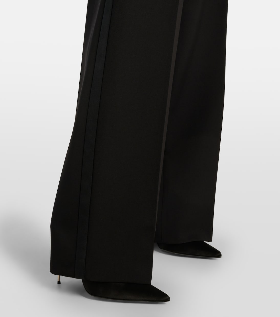 Pantaloni a gamba larga in lana e seta | Dolce&Gabbana