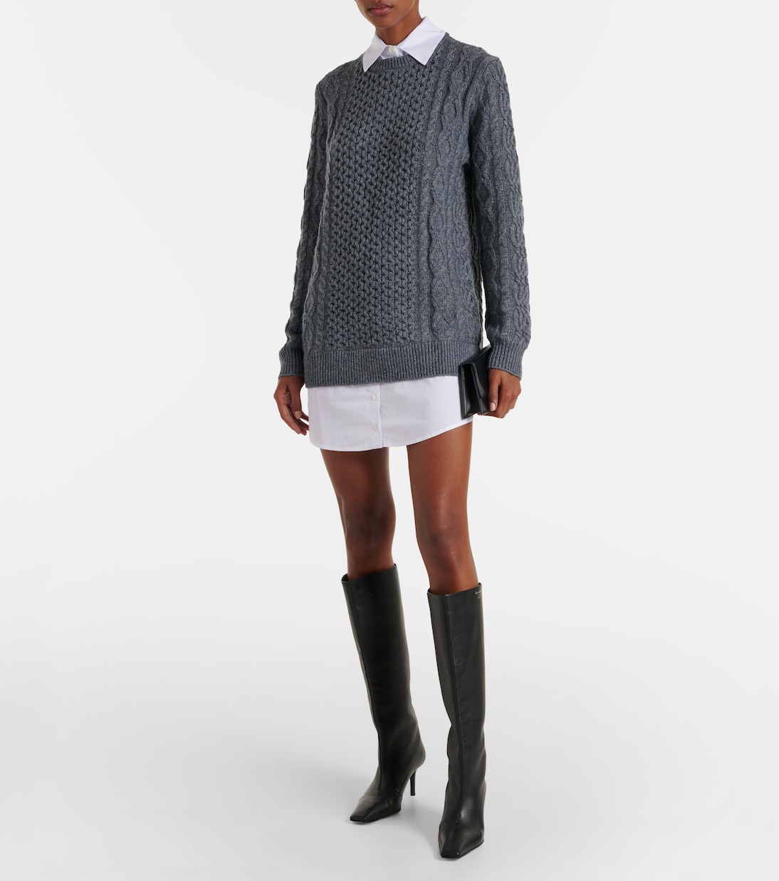 Vestido Aldrin de mezcla de lana | Staud
