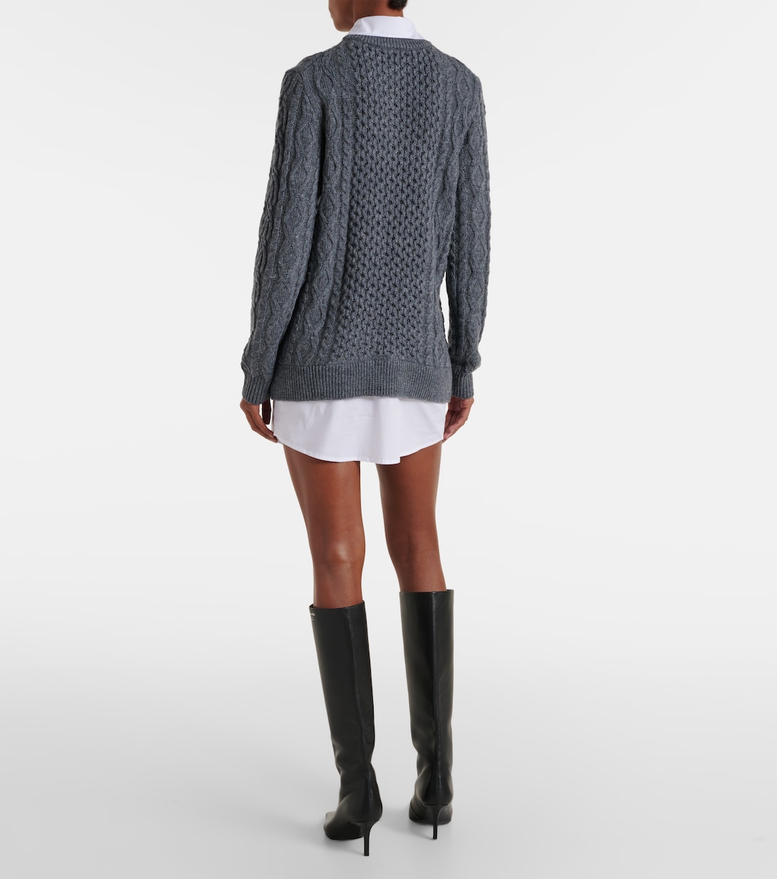 Vestido Aldrin de mezcla de lana | Staud