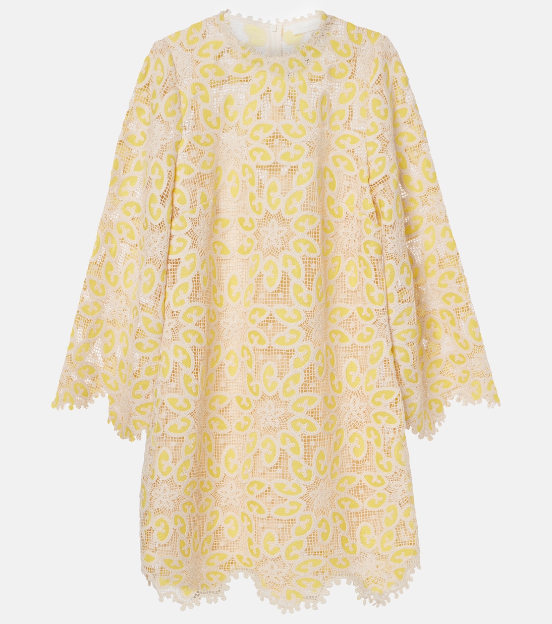 Robe en dentelle de coton à fleurs | Zimmermann