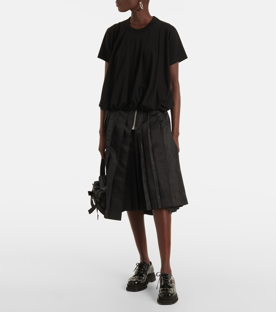 Top plisado de algodón | Noir Kei Ninomiya