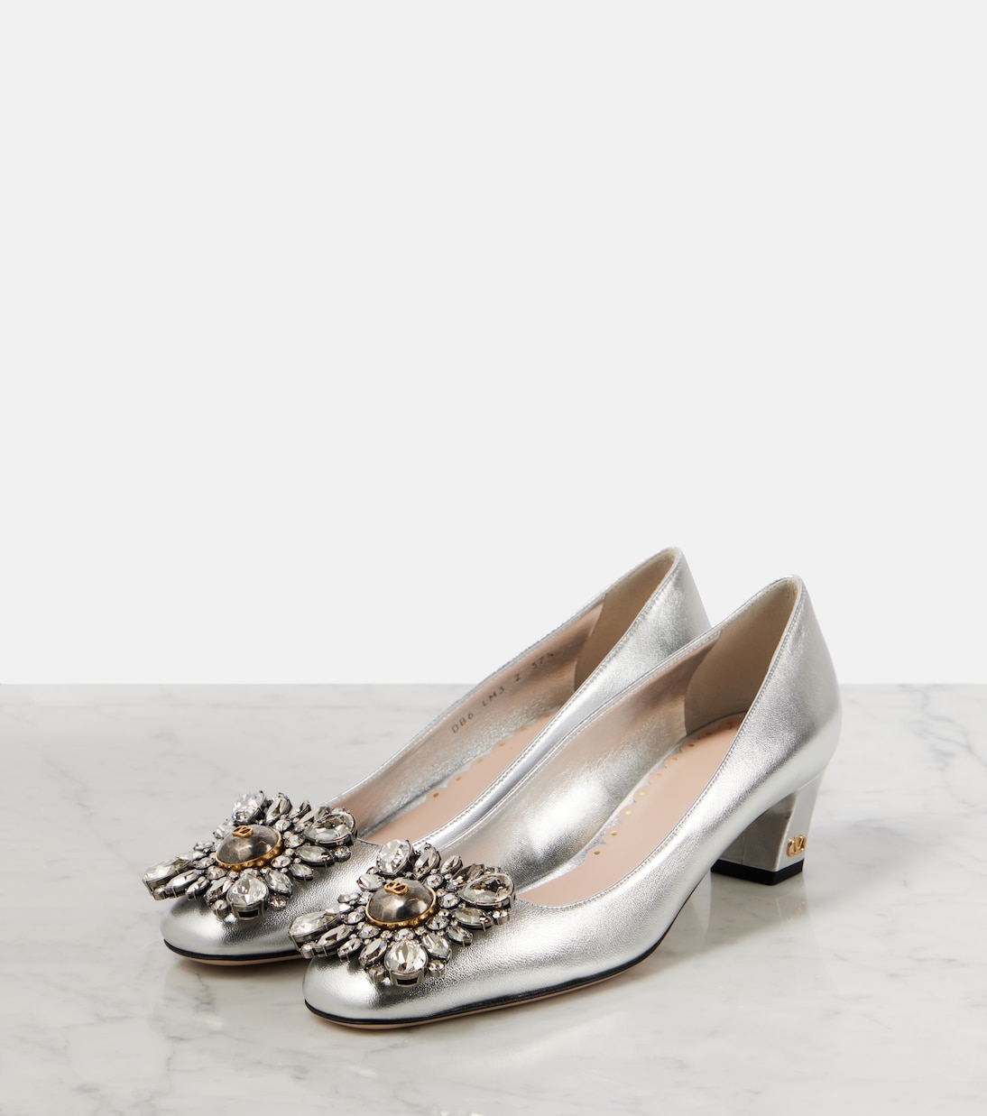 Pumps Preshoes 45 in pelle metallizzata | Valentino Garavani
