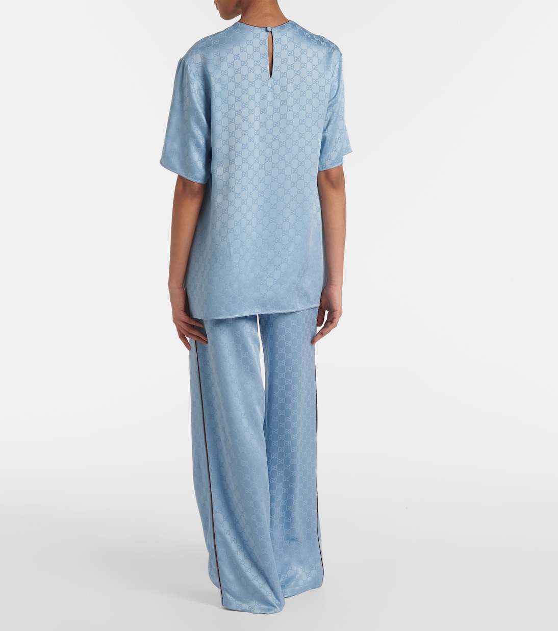 Top oversized de satén con GG | Gucci