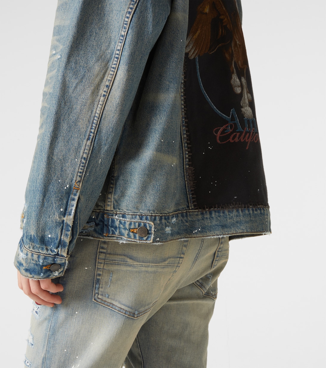 Vintage Pegasus distressed denim jacket | Amiri