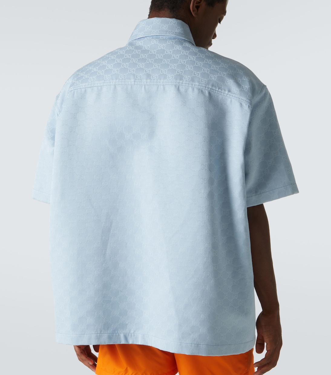 Camicia bowling in jacquard GG di cotone | Gucci