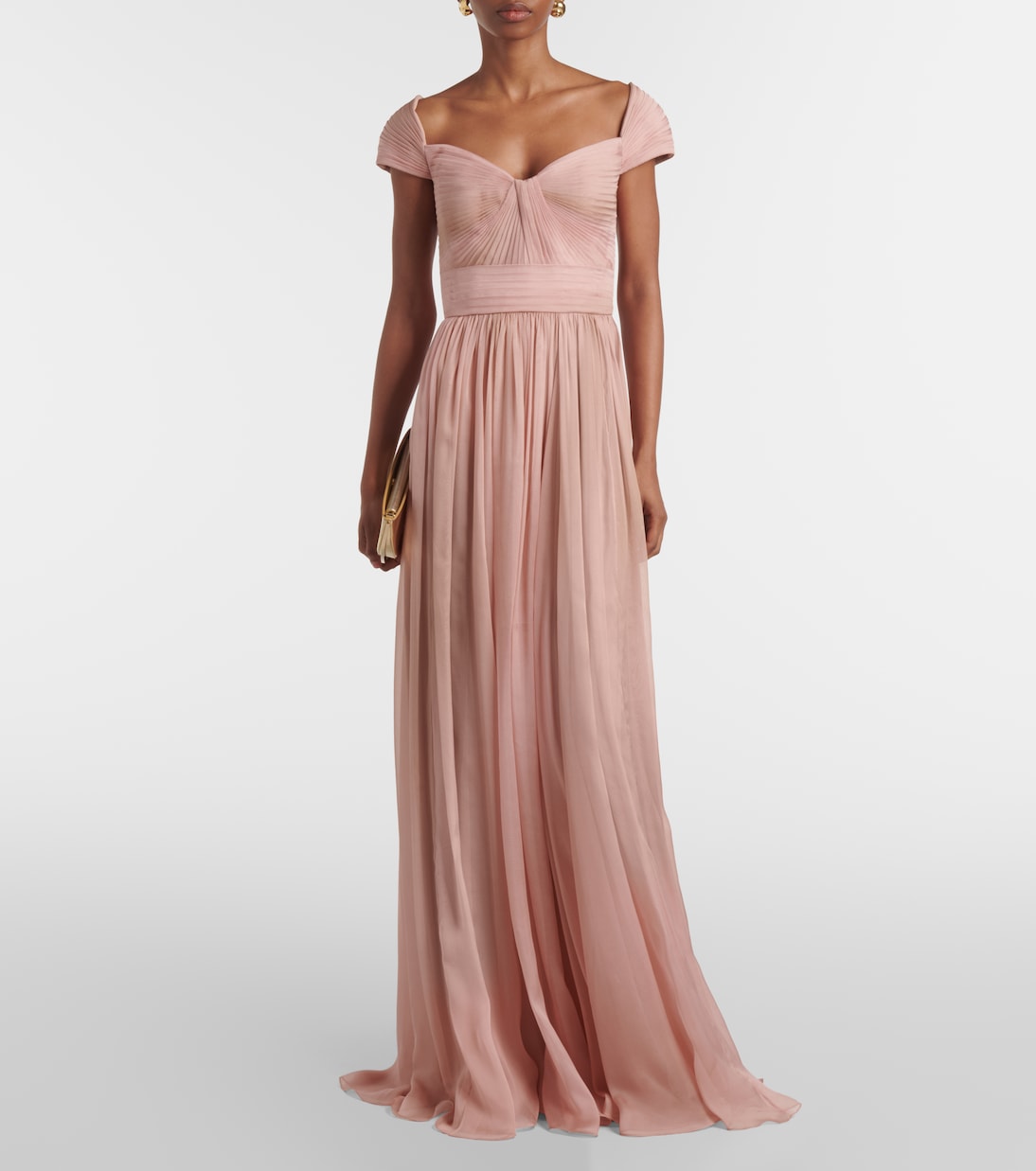 Abito lungo in chiffon di seta | Elie Saab