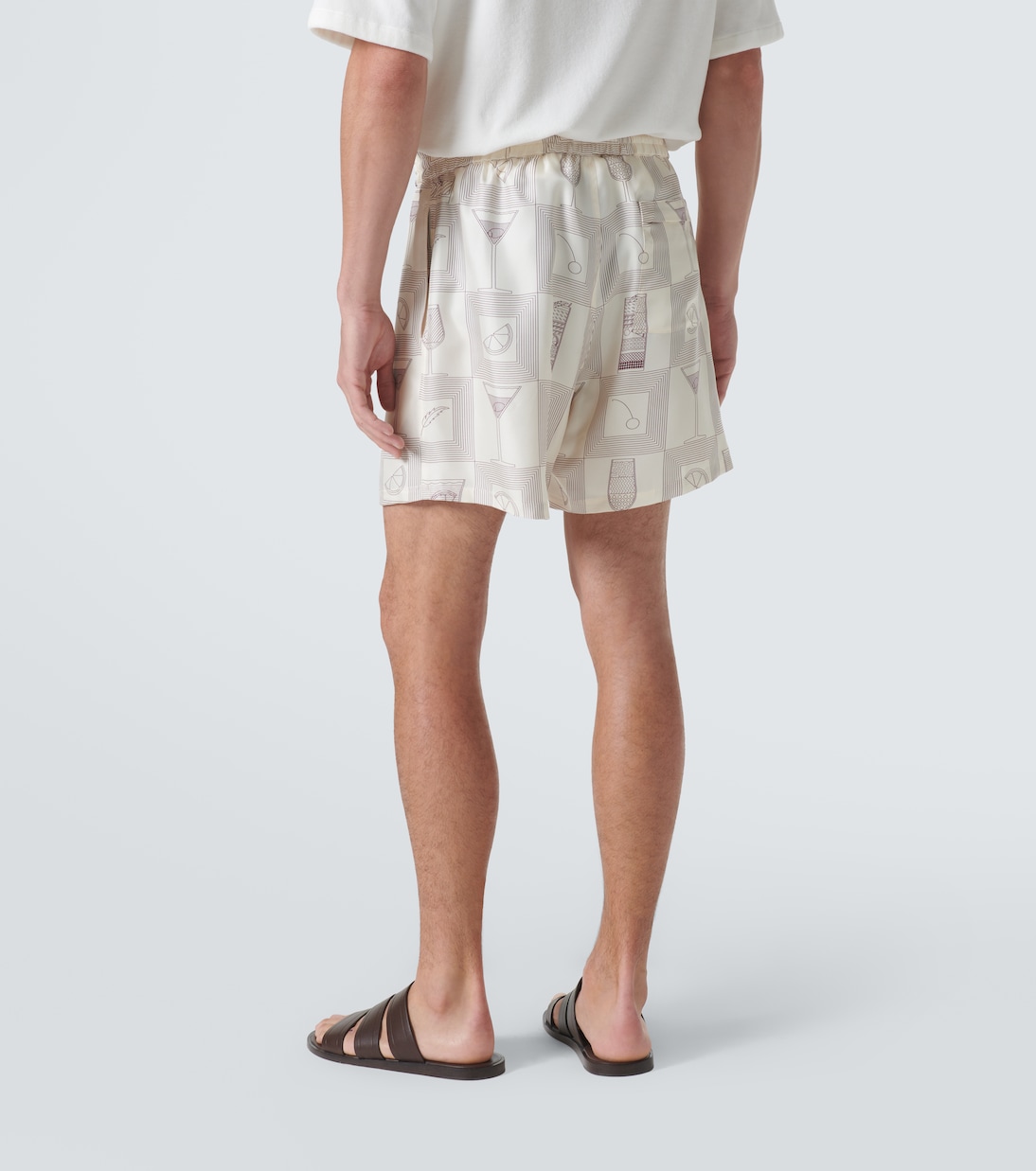 Bay printed silk twill shorts | Loro Piana