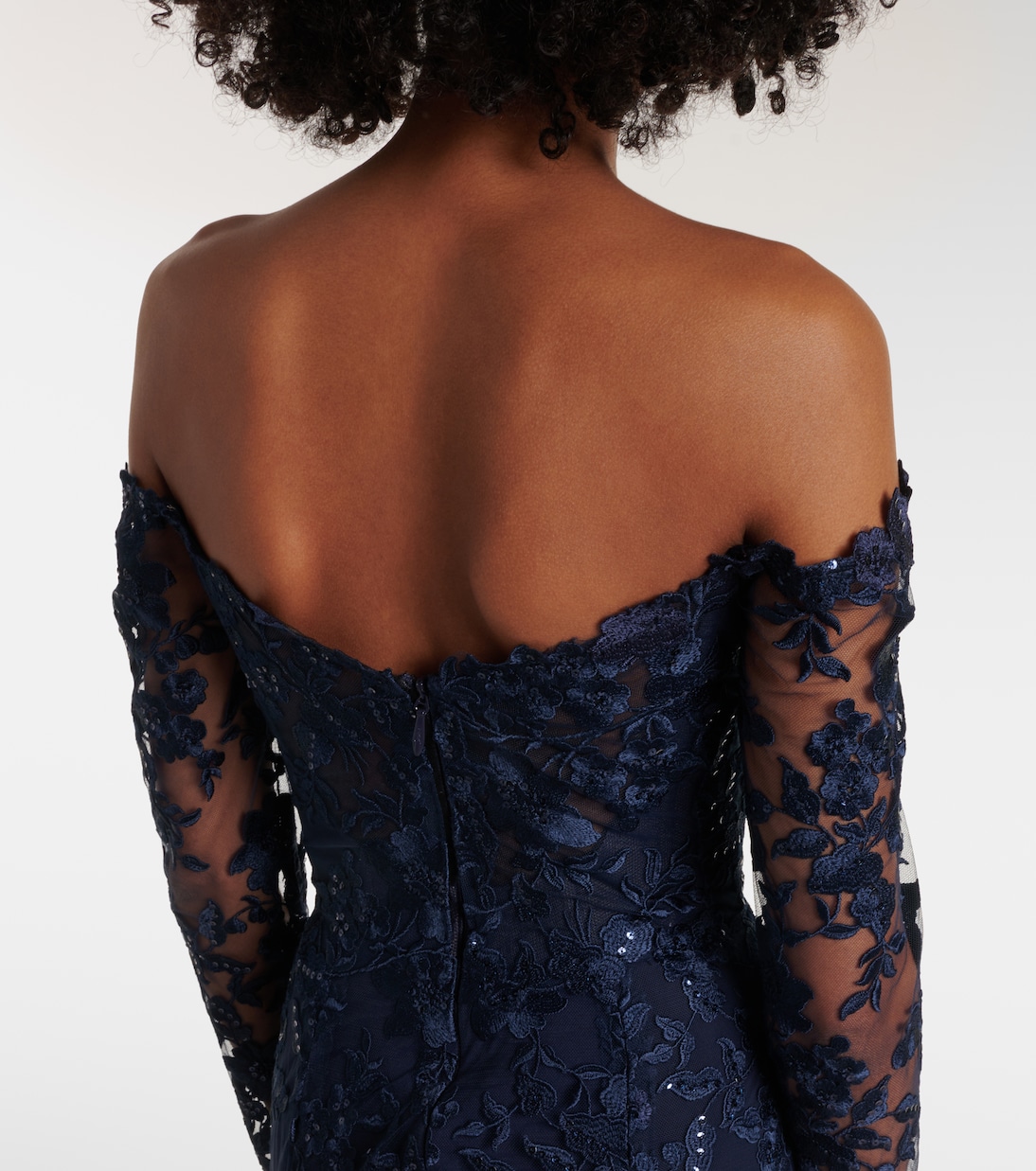 Bestickte Robe aus Tüll | Monique Lhuillier