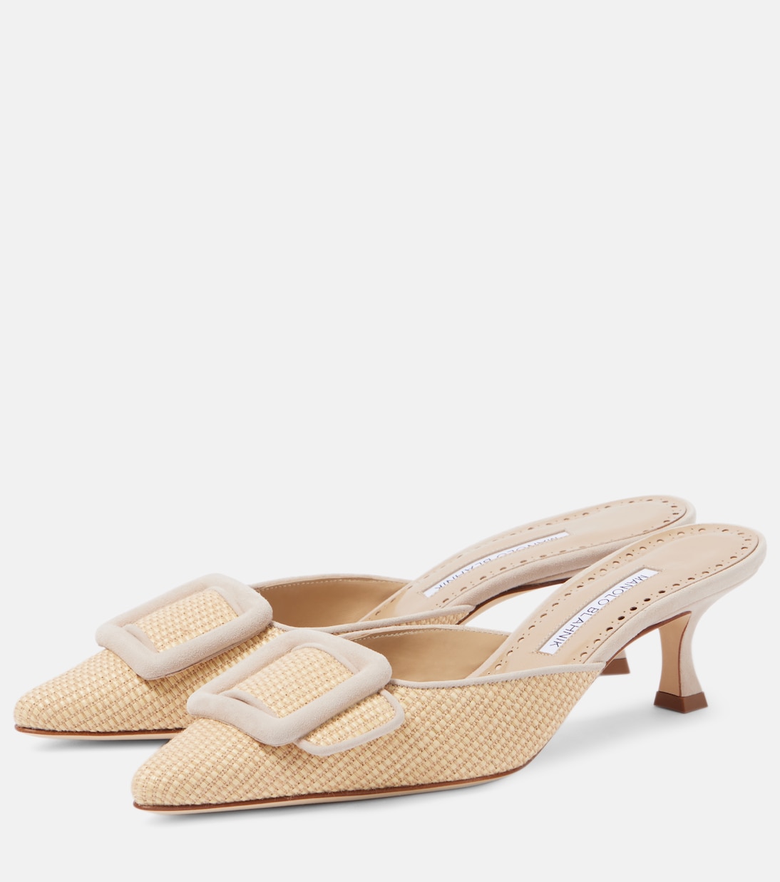 Mules Maysale 50 en raphia | Manolo Blahnik