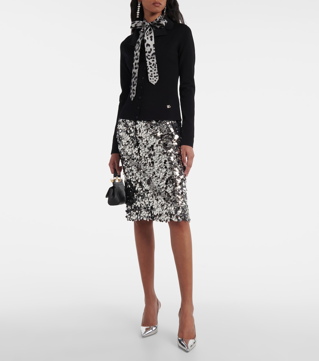 Jupe midi à sequins | Dolce&Gabbana