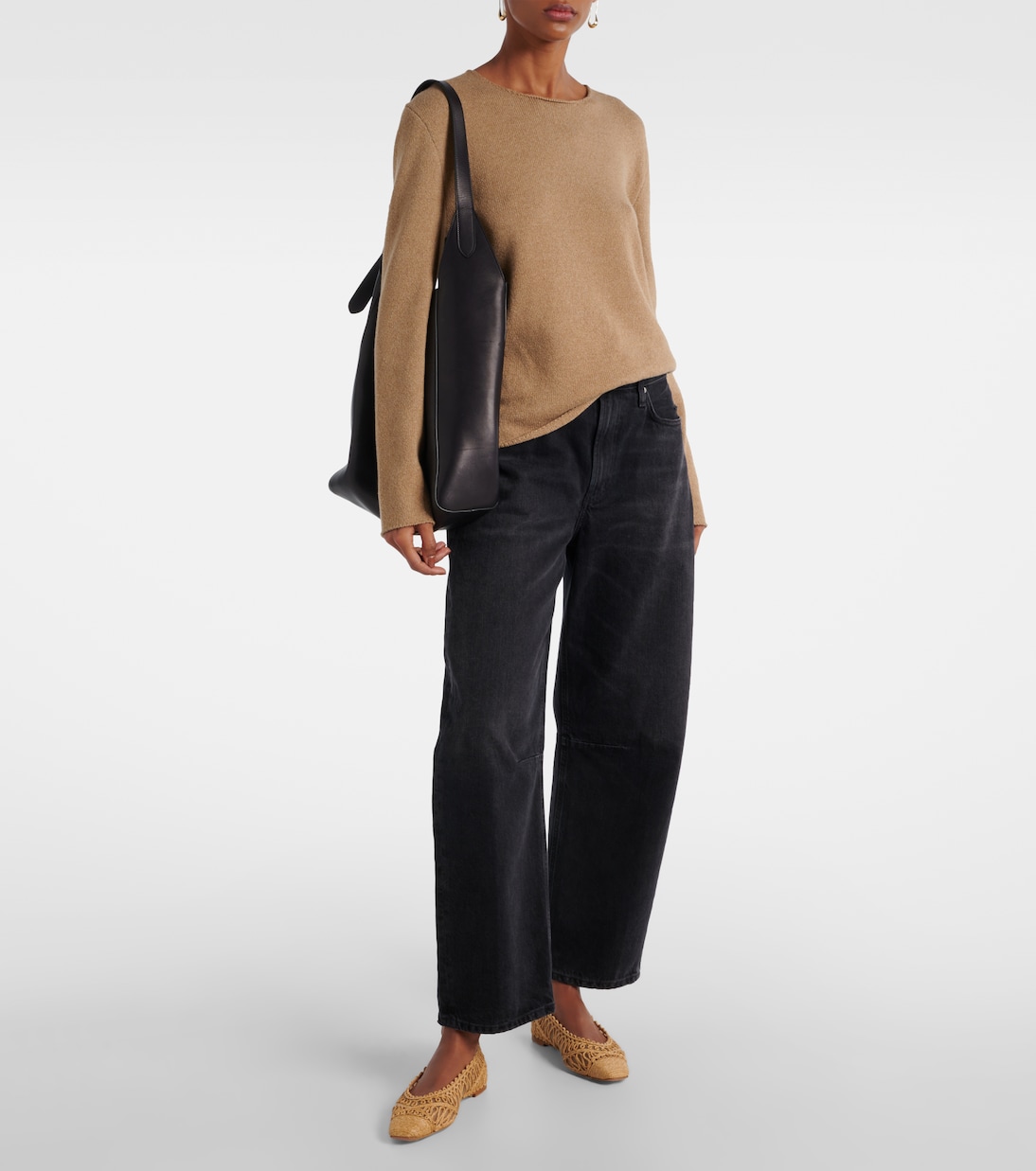 Kahlo raffia and mesh ballet flats | Aquazzura