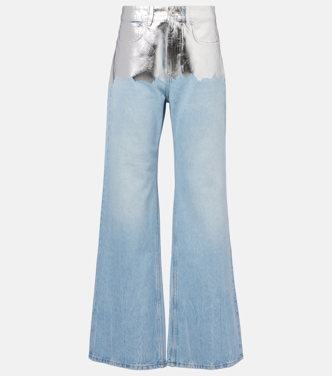 Jeans a gamba larga metallizzati | Rabanne