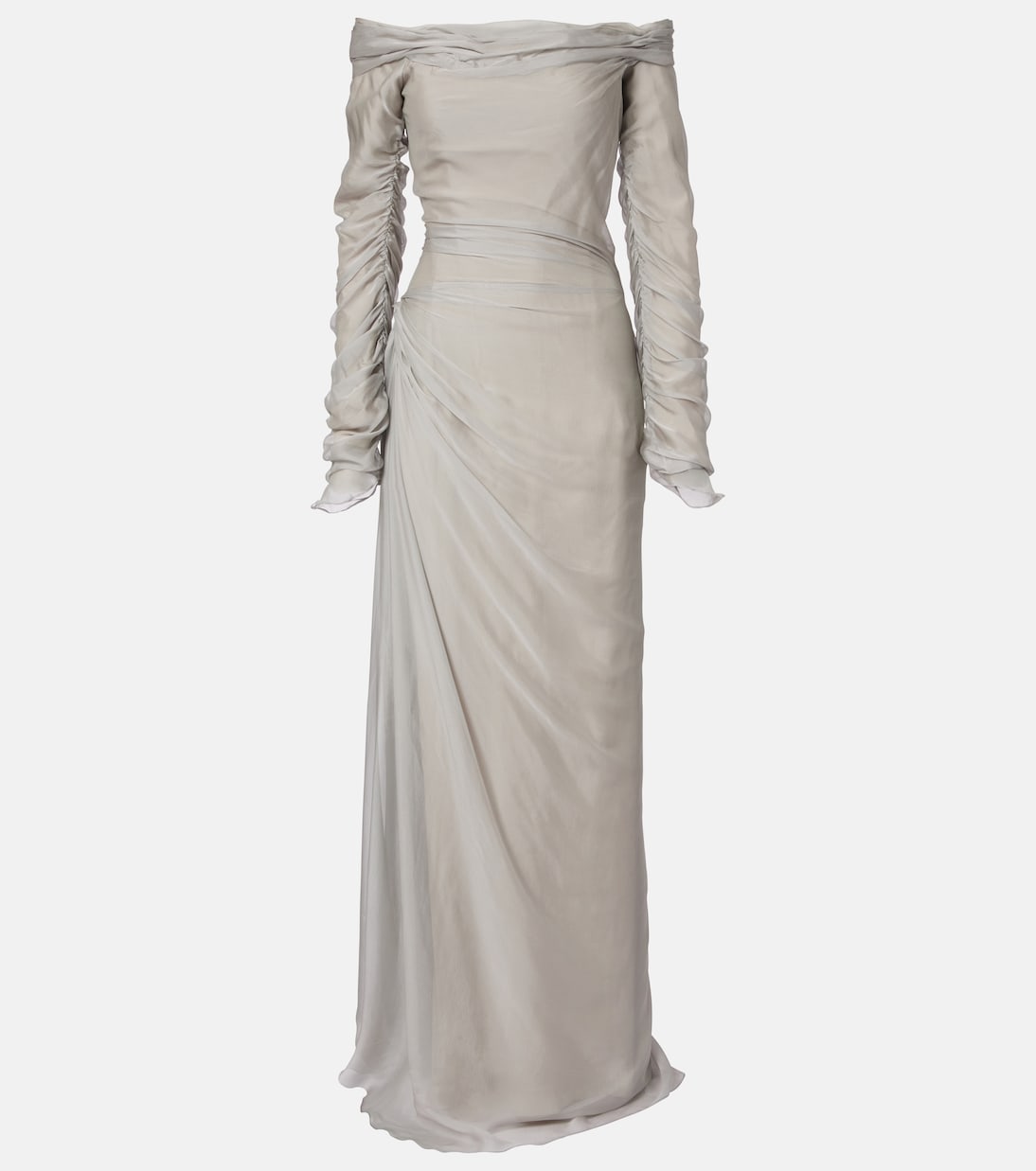 Off-Shoulder-Robe aus Seide | Marmar Halim