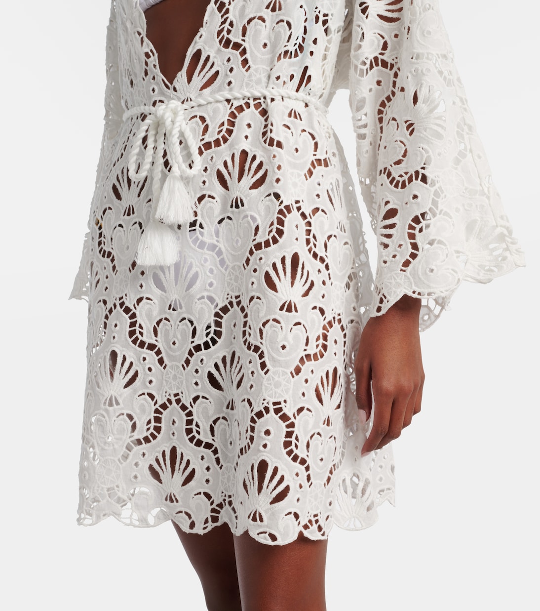 Vestido de playa Seashell de bordado inglés | Farm Rio