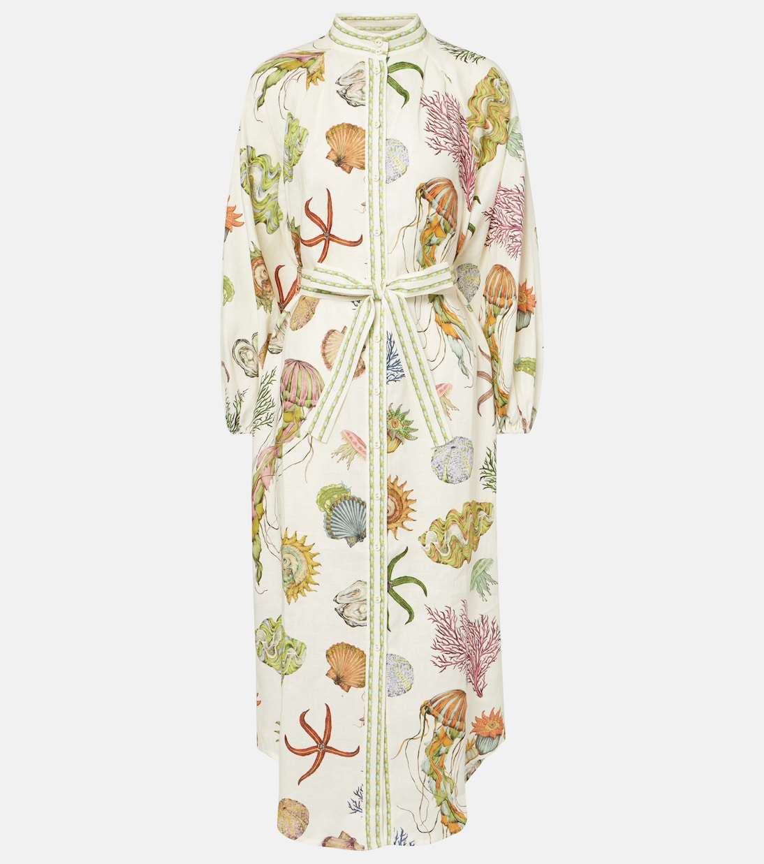Abito midi Sea in lino | Alémais